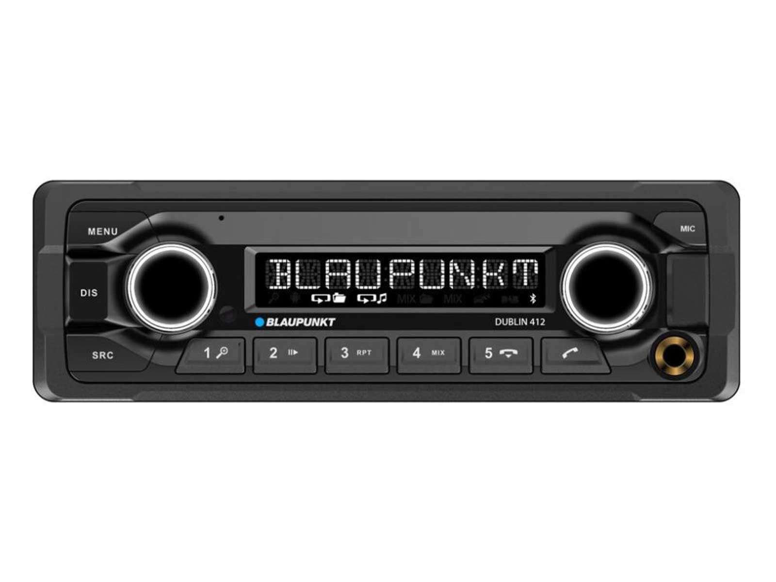 Blaupunkt Dublin 412, Heavy Duty, 24 V, FM, Bluetooth, 1-DIN Autoradio (RDS, AM/FM Radio, Animiertes Display, Freisprecheinrichtung, 1 DIN)