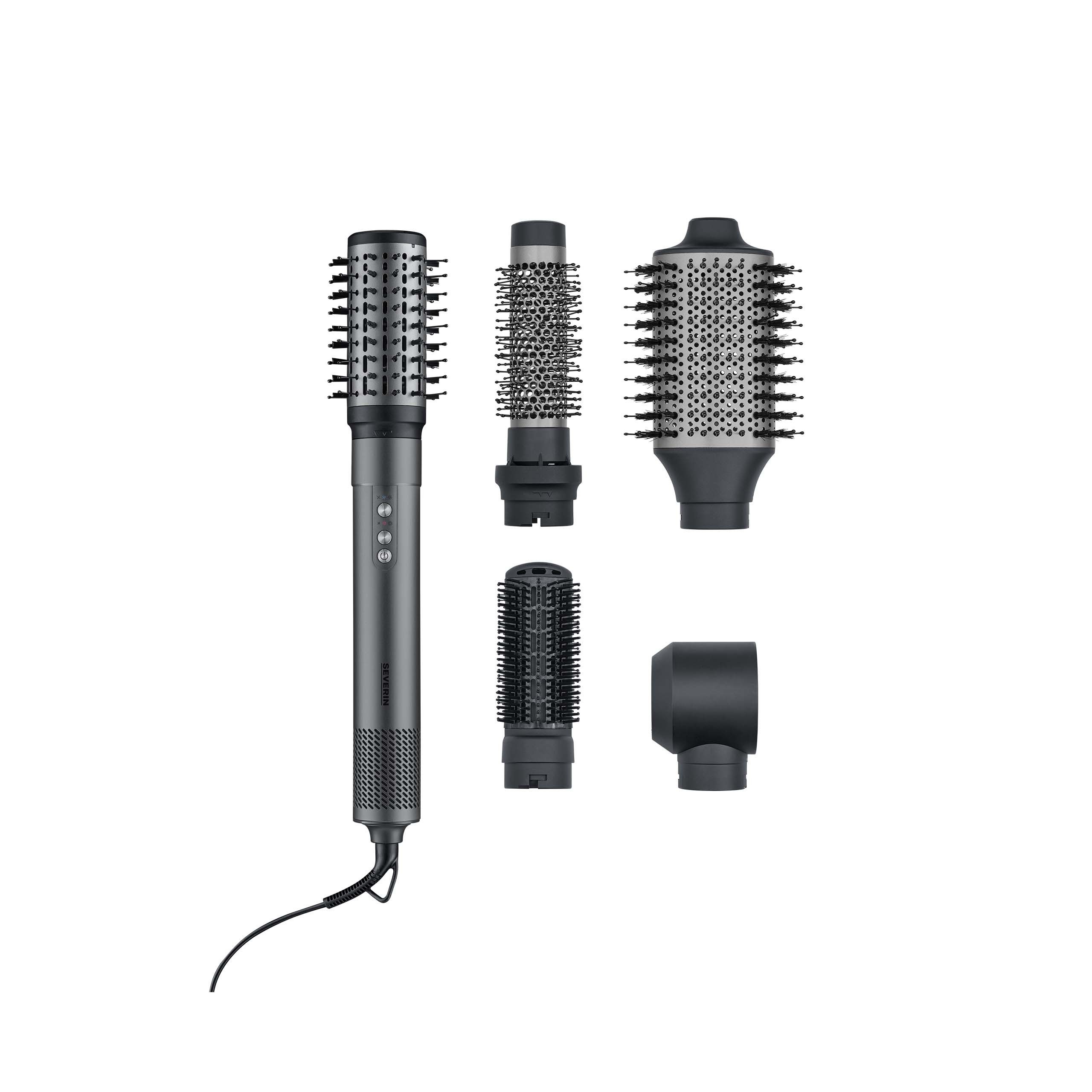 Severin Multihaarstyler WL 0683, 5-in-1 Multi-Styler, Ionen-Föhn, Stylingbürste, Airflow-Technik, 1500W