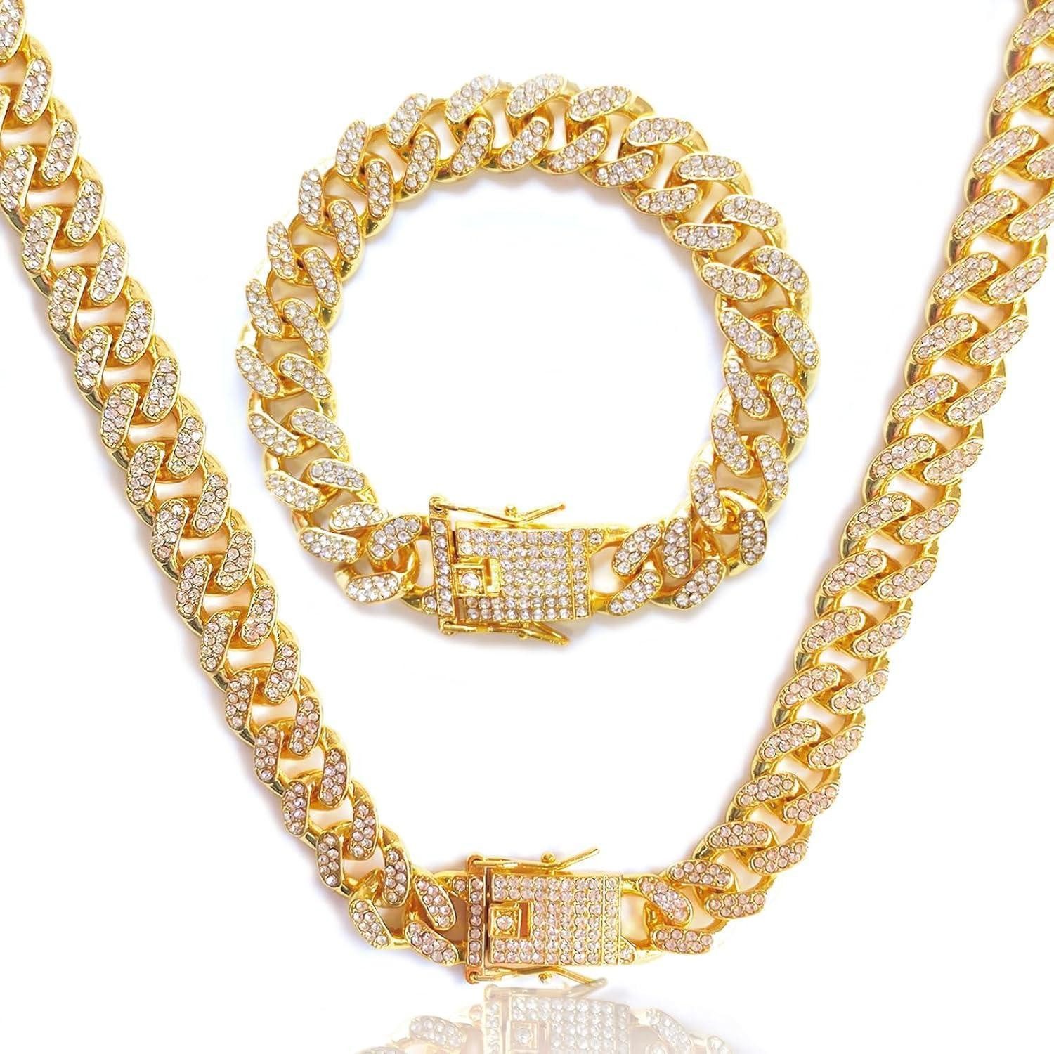 LuxusKollektion Ketten und Armband Set Kubanische günstig online kaufen