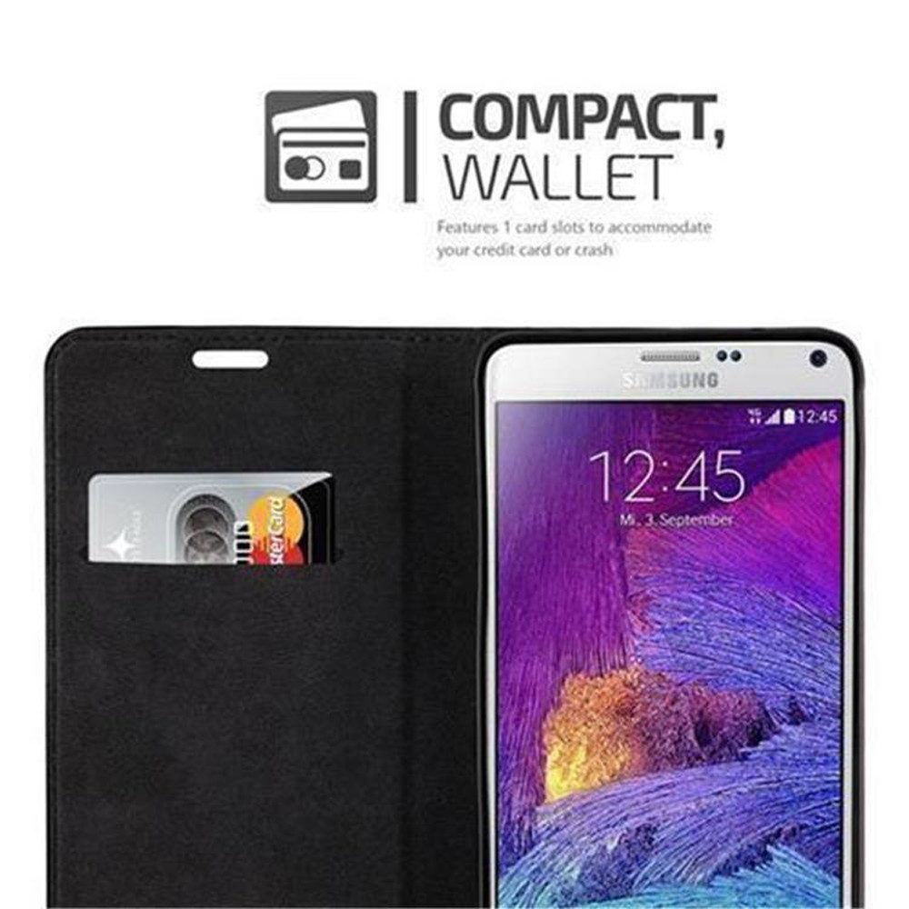 Cadorabo Handyhülle für Samsung Galaxy NOTE 4 Hülle Samsung Galaxy NOTE 4, Hülle Schutzhülle mit Standfunktion, Magnetverschluss und Kartenfach