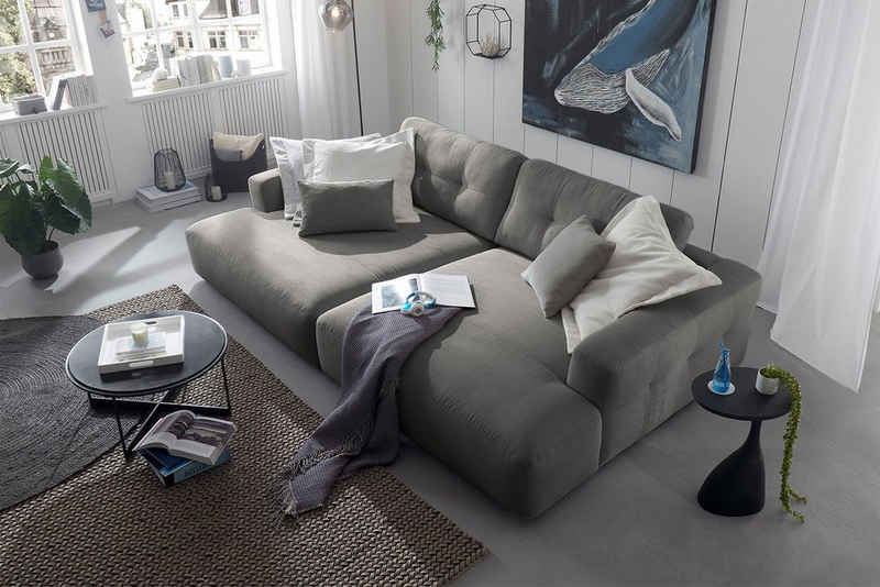 KAWOLA Big-Sofa MIKA, Feincord verschiedene Farben