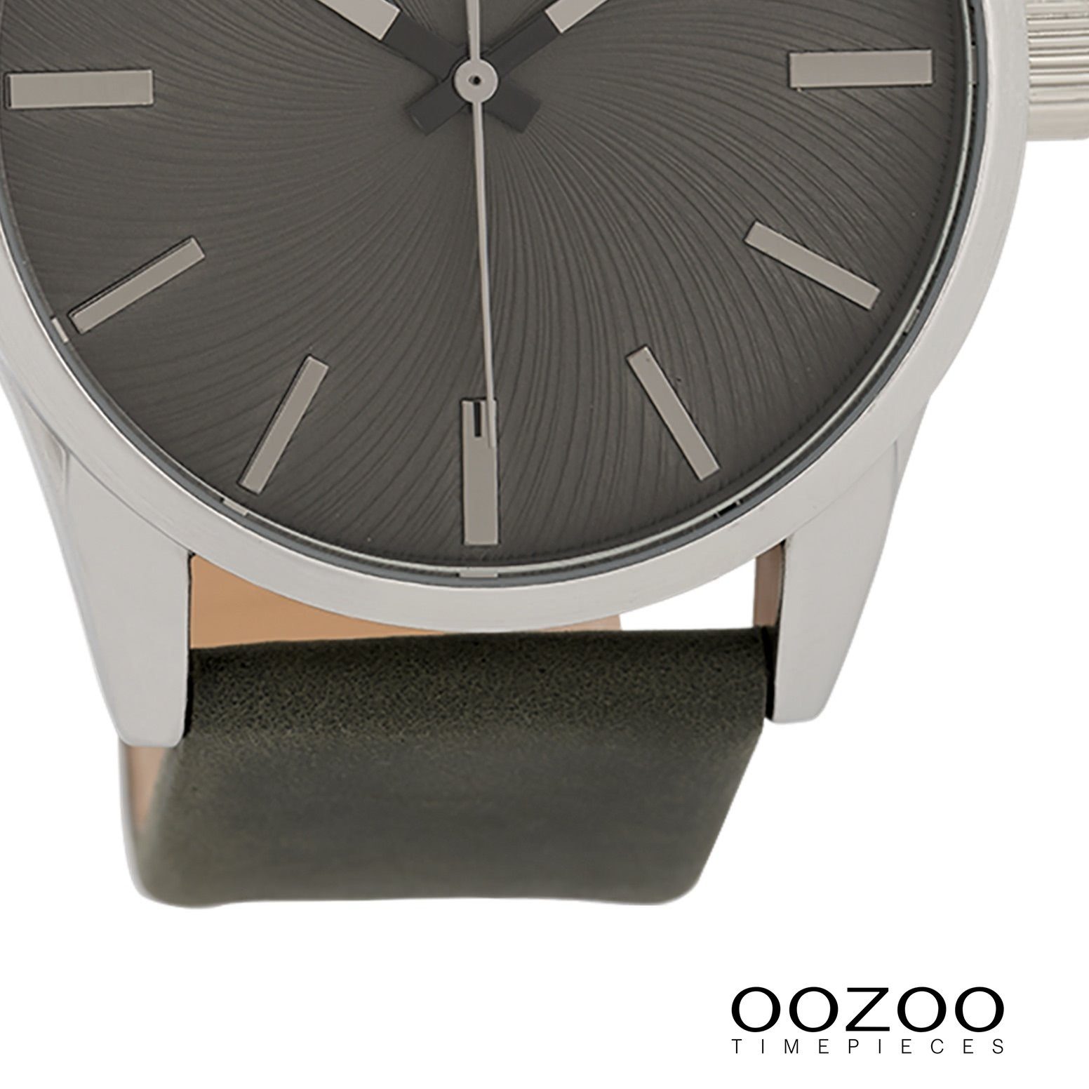 OOZOO Quarzuhr Oozoo Unisex Armbanduhr Timepieces Analog, (Analoguhr), Herren, Damenuhr rund, groß (ca. 45mm) Lederarmband, Fashion-Style
