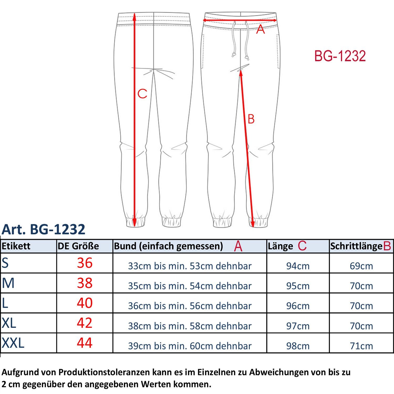 Jogginghose Relaxhose Logostickerei orange mit Bongual