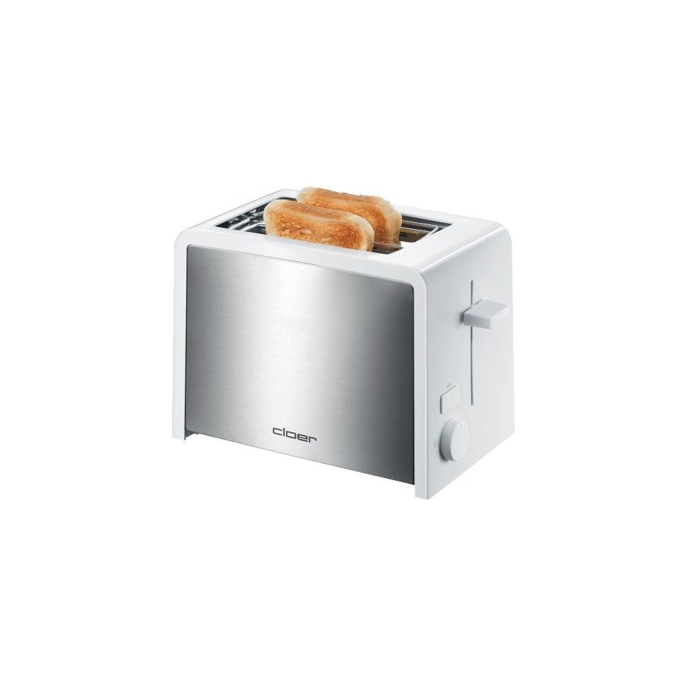 Cloer Toaster Toaster 3211 Weiss-Edelstahl Küchengerät.