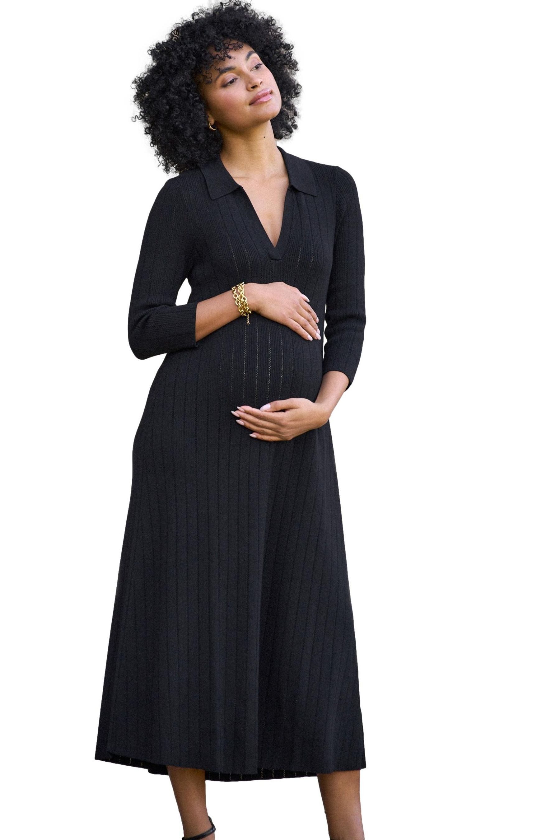 Seraphine Umstandskleid Seraphine Pointelle-Strickkleid, Umstandsmode (1-tlg)