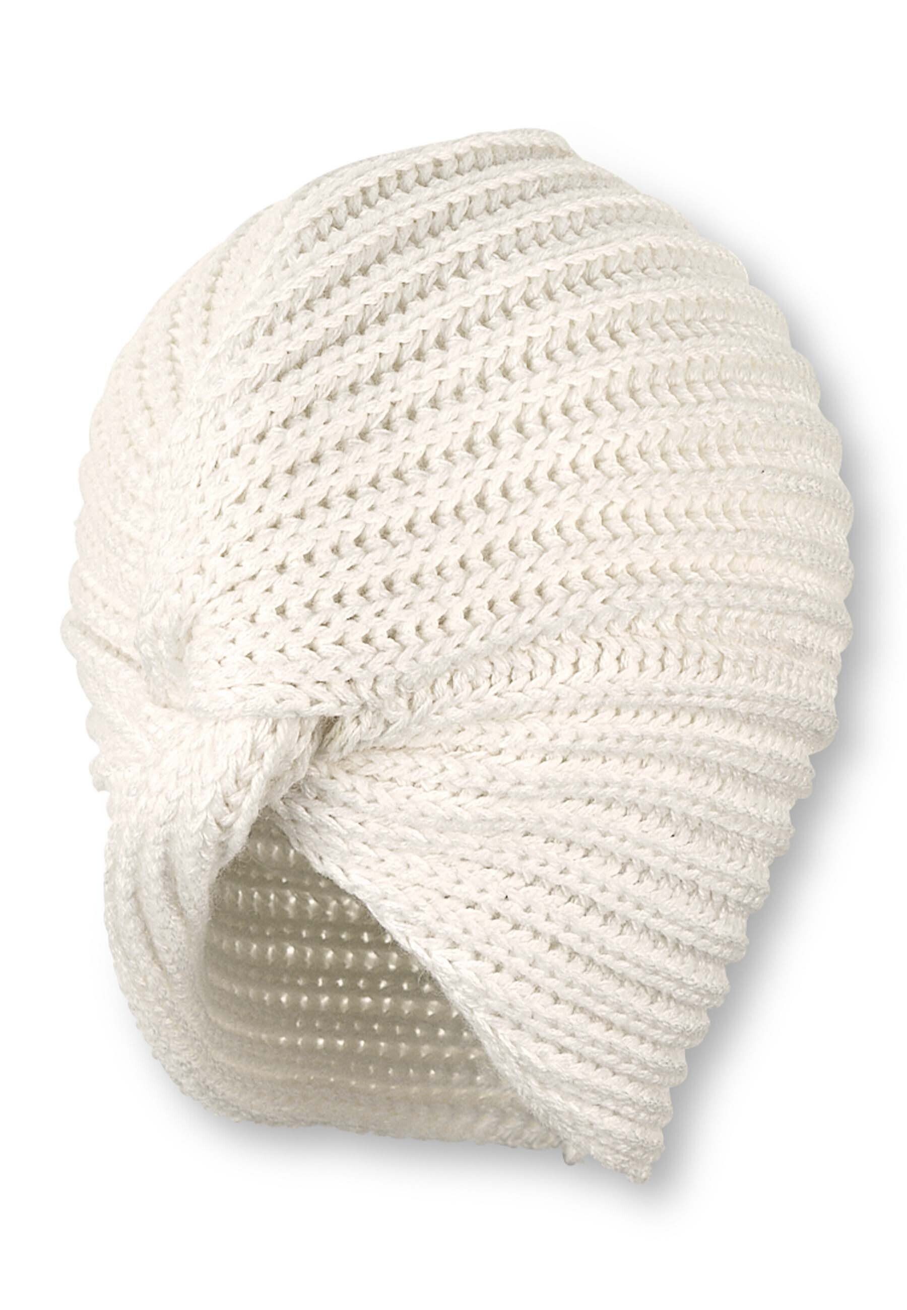 Sterntaler® Strickmütze beige Turban-Strickmütze Farbe (1-St)