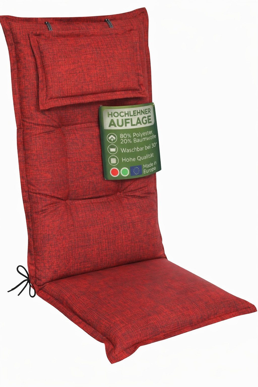 DILUMA Hochlehnerauflage Hochlehner Auflage Florence mit Kopfpolster 120x50x8 cm, (4 St)