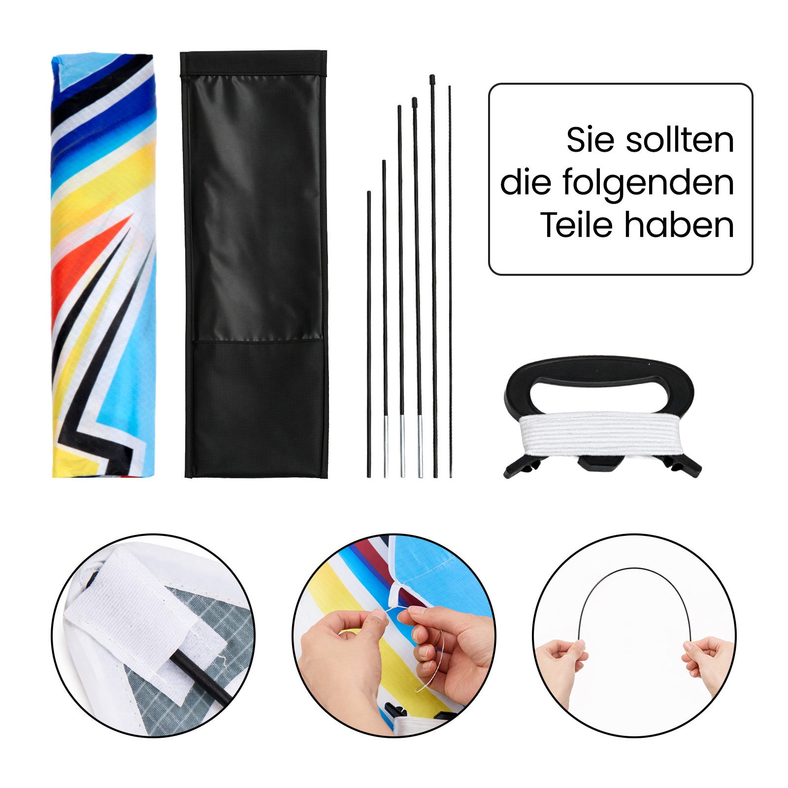 Youyijia Kite Riesen Kampfdrachen für Kinder & Erwachsene Drachen mit 80 m Leine