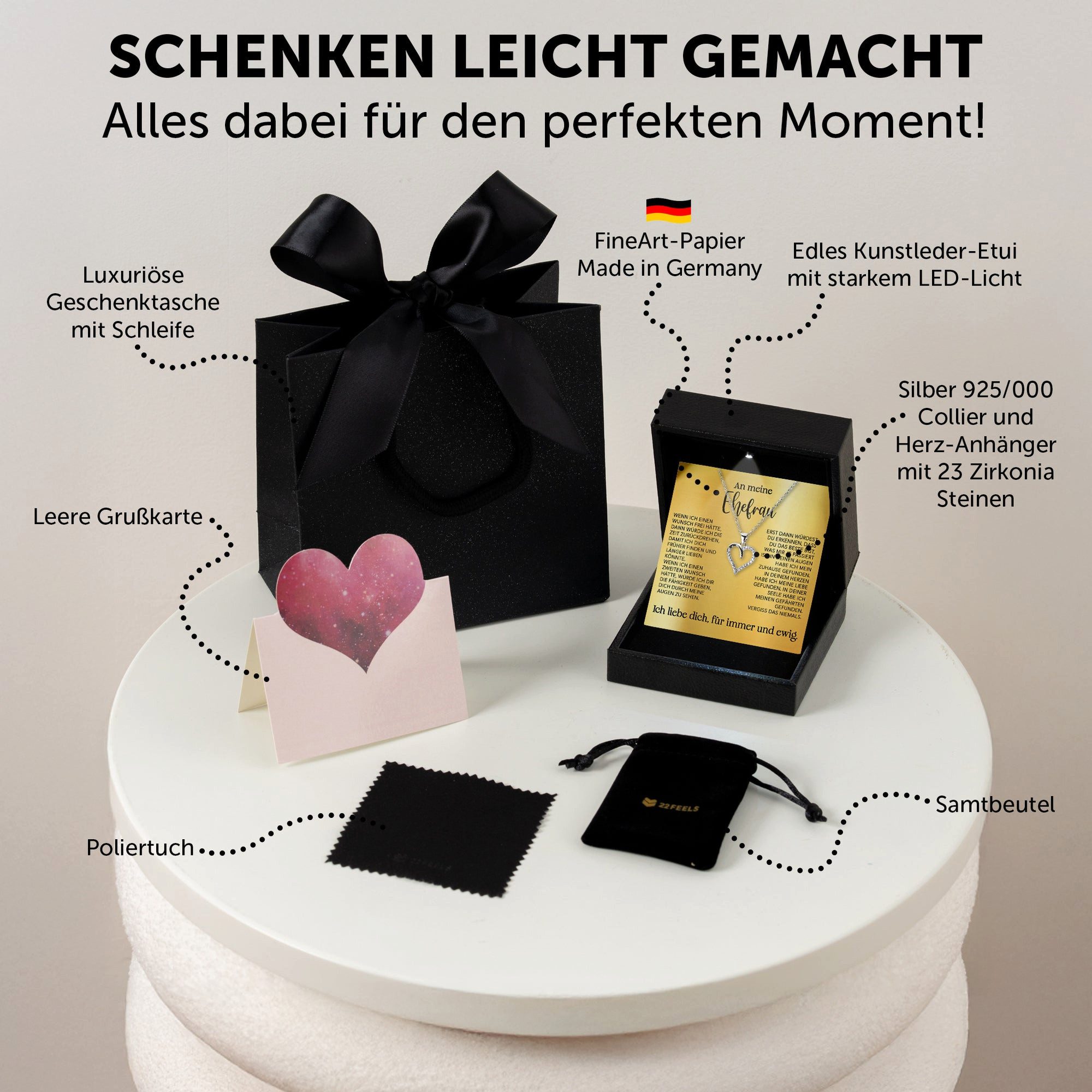 22Feels Schmuckset Ehefrau Hochzeitstag Valentinstag Ich günstig online kaufen