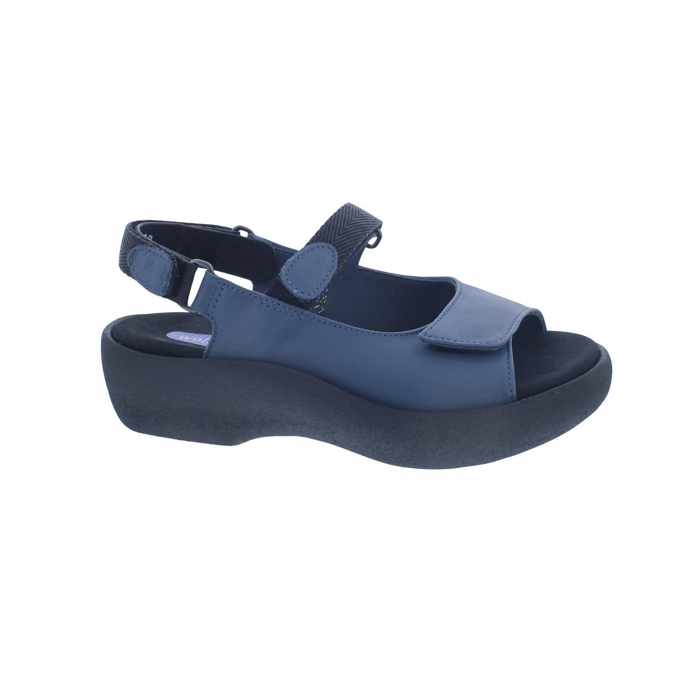 WOLKY Wolky Sandale Jewel 0320434-840, Glattleder, Jeans-Blau, Fußbett zum W Sandale