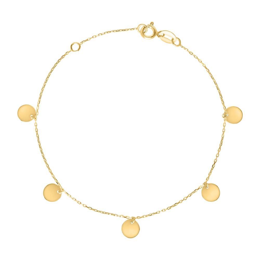 Unique Goldarmband Unique Damenarmband aus 375er Gold mit runden Plättchen