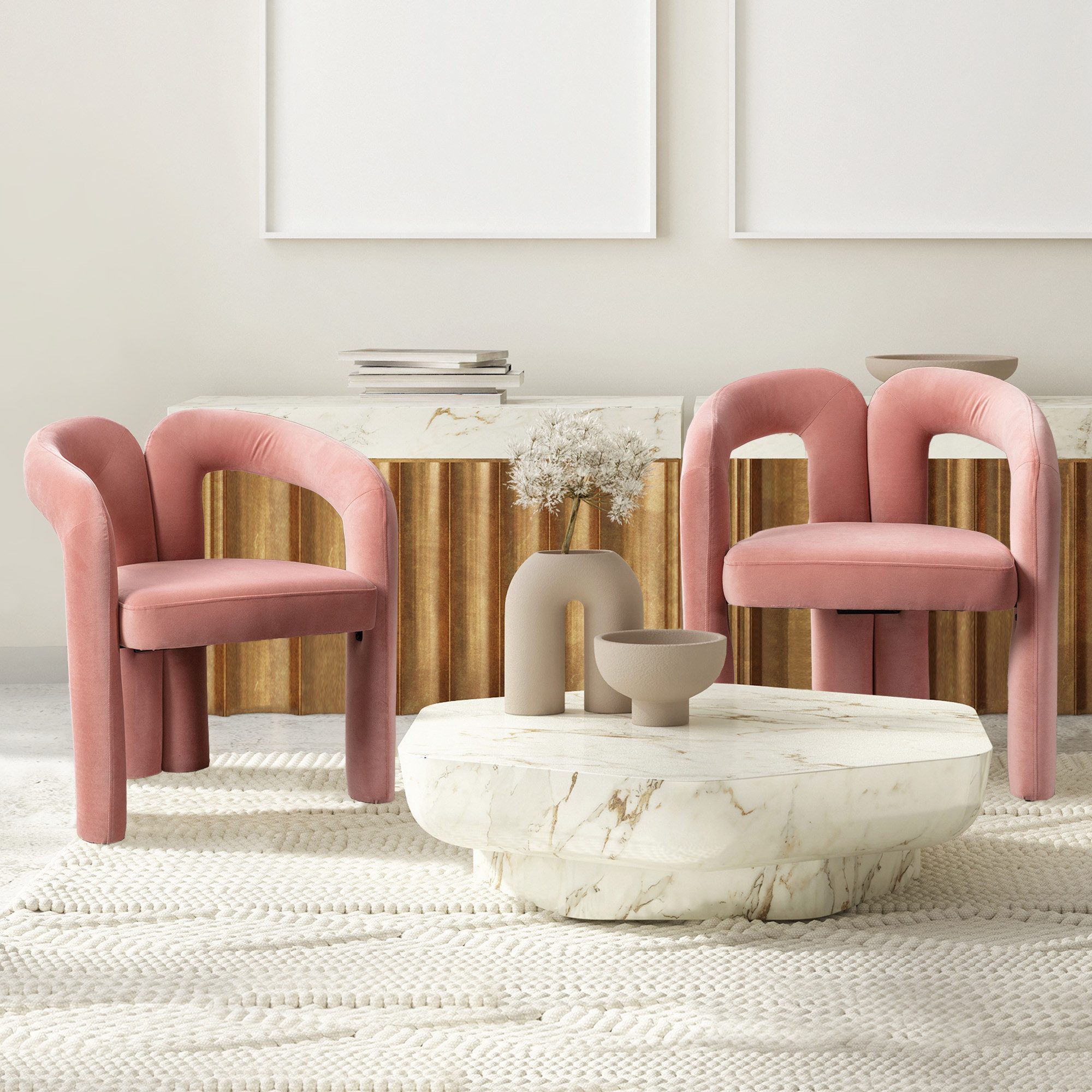 KLAM HOME Esszimmerstuhl Samt moderne Design günstig online kaufen