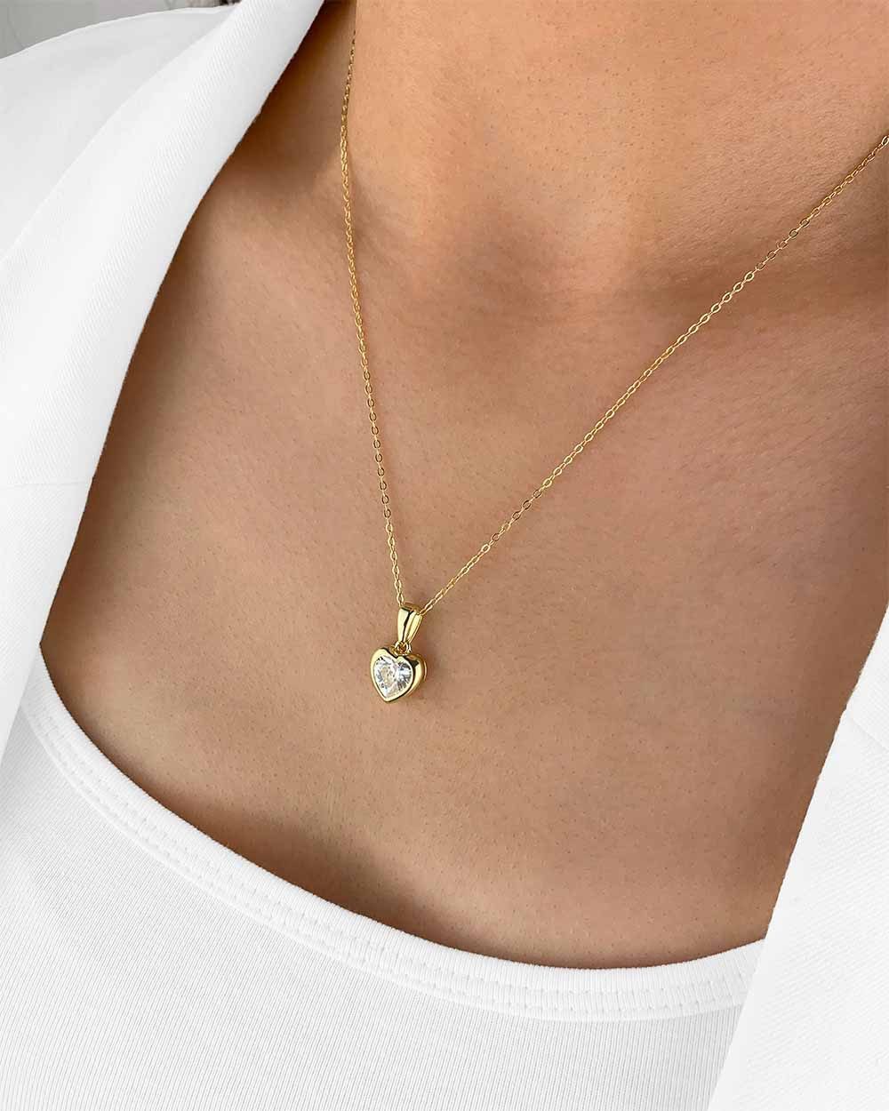 DANIEL CLIFFORD Herzkette 'Lovina' Damen Halskette Silber 925 Herz Anhänger günstig online kaufen