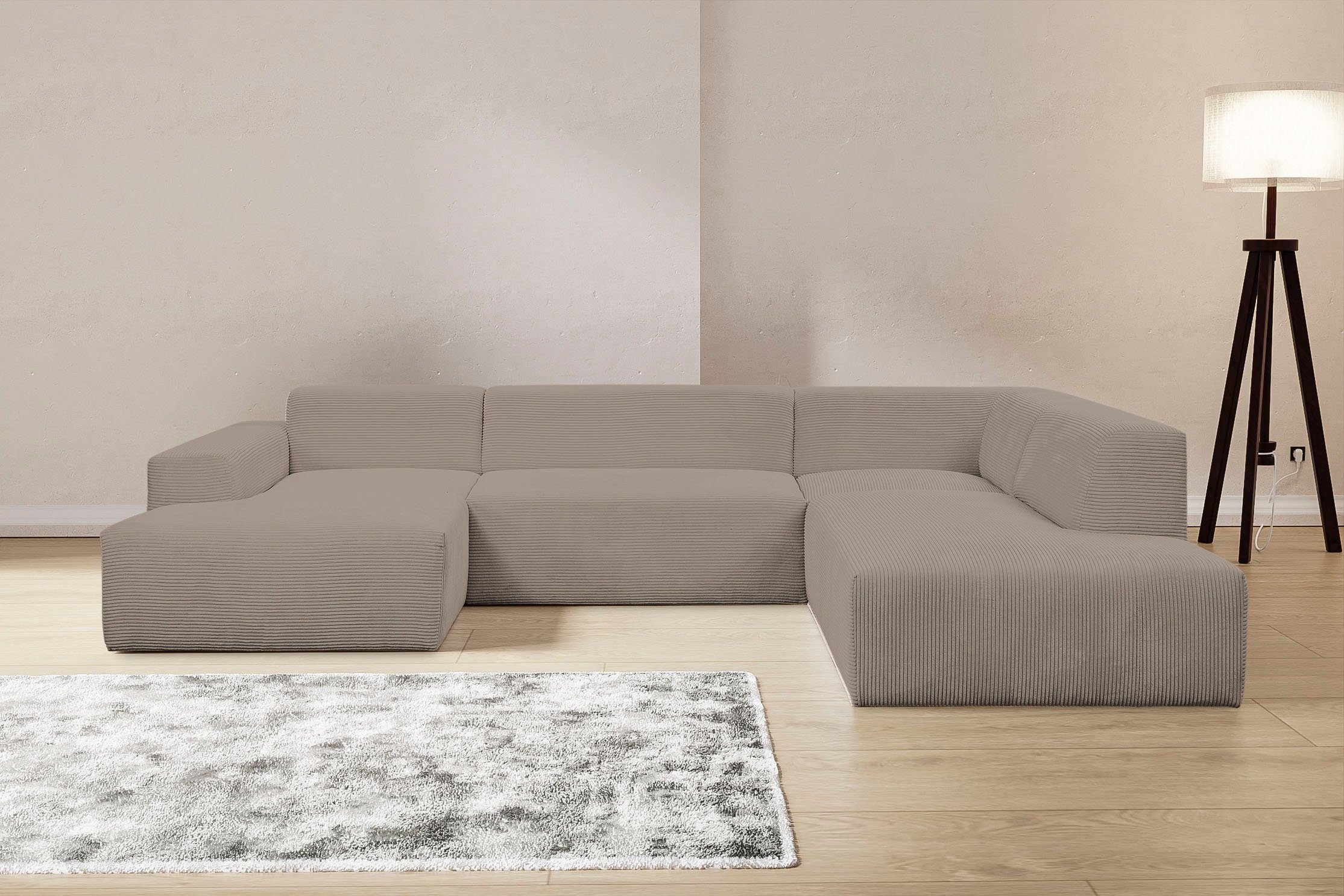 WERK2 Wohnlandschaft "Zeus viel Platz, Breite 330cm, modern und zeitlos, U- günstig online kaufen