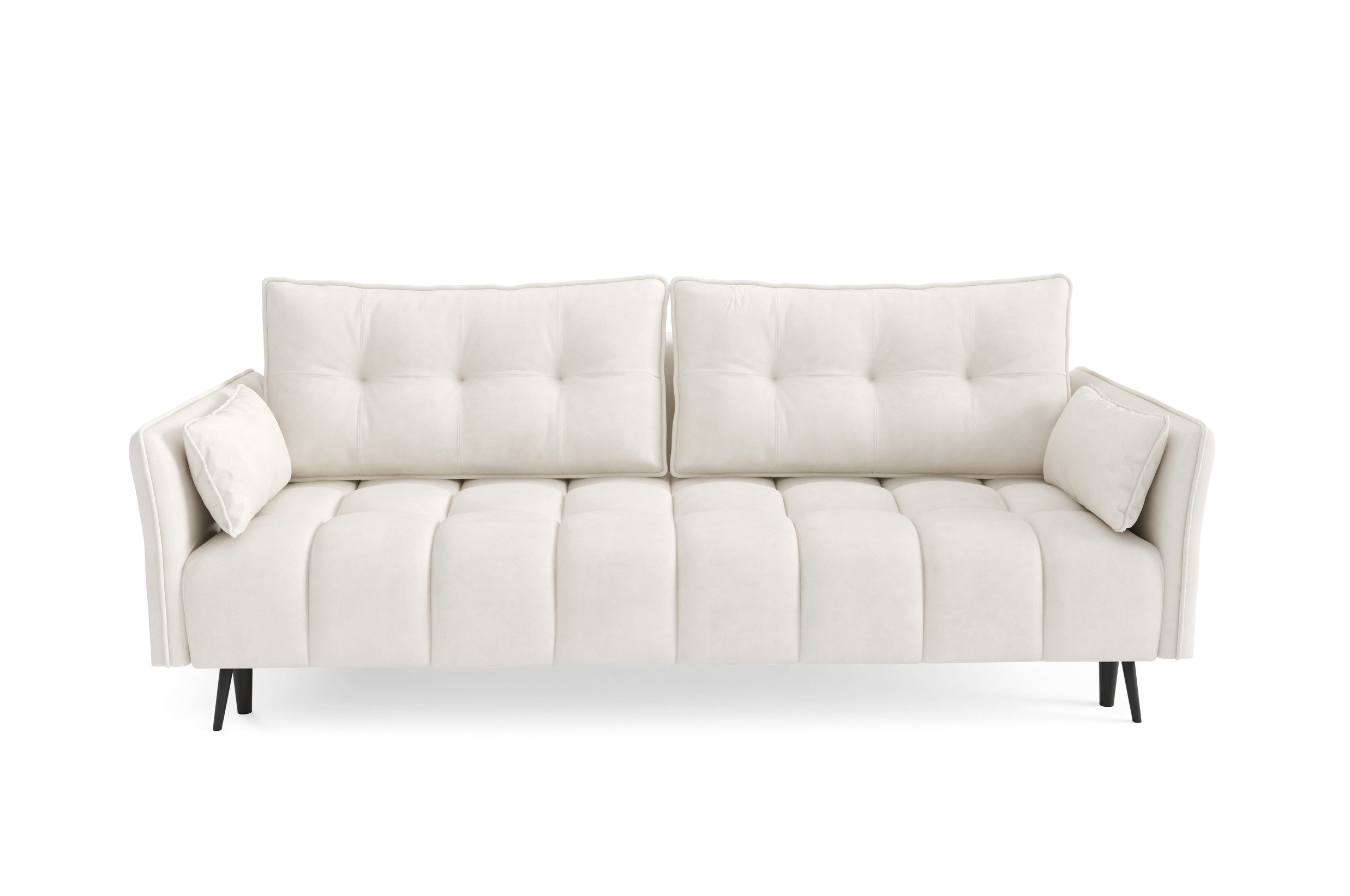 MOEBLO Sofa BLUMI, Eleganz und Komfort – 3-Sitzer-Stoffsofa mit Schlaffunktion und Bettkasten, modernes Design für Wohnzimmer, -(BxHxT):220x95x101 cm