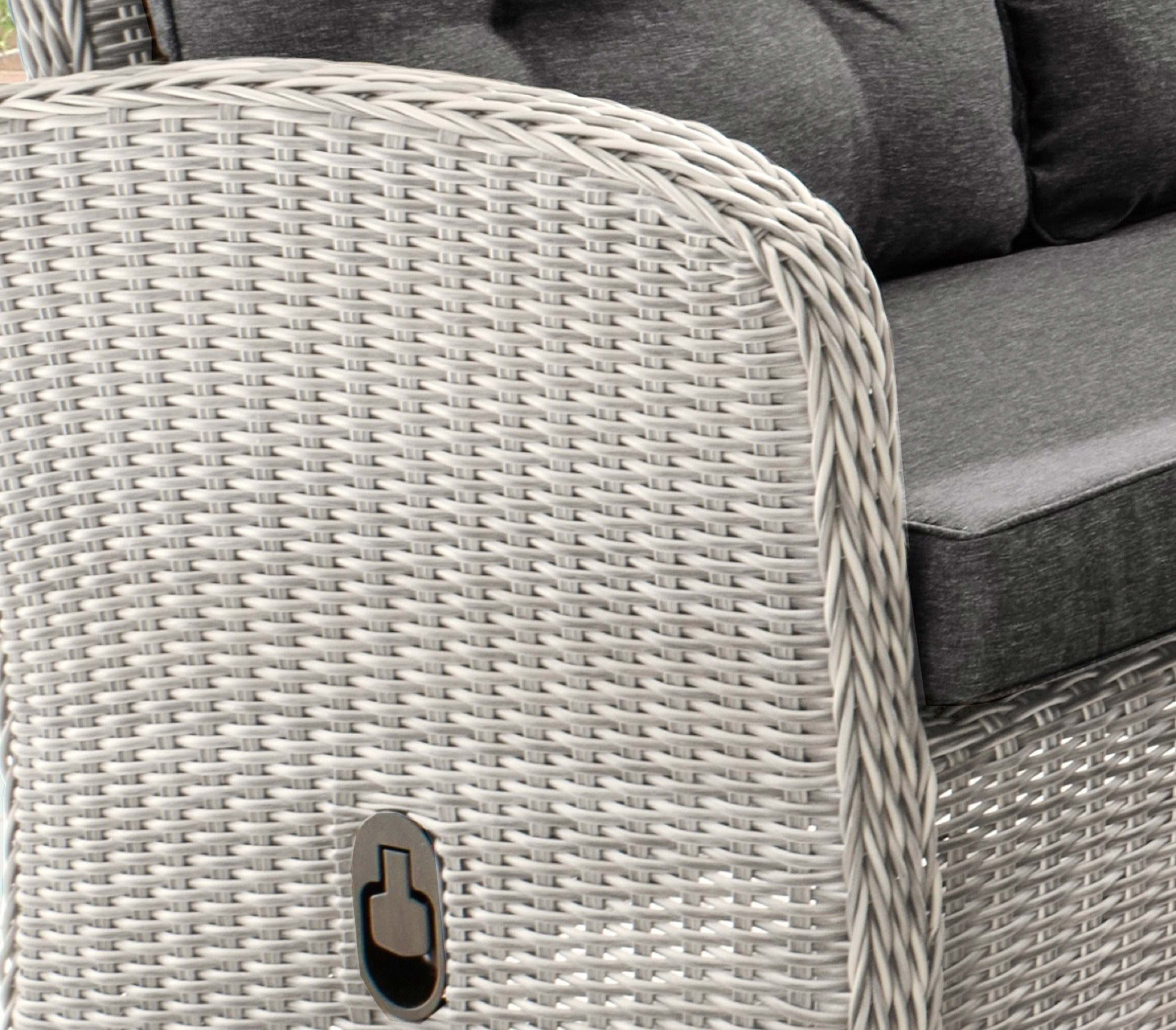 Destiny Loungesessel MERANO, Aluminium, Polyrattan, inkl. Auflagen