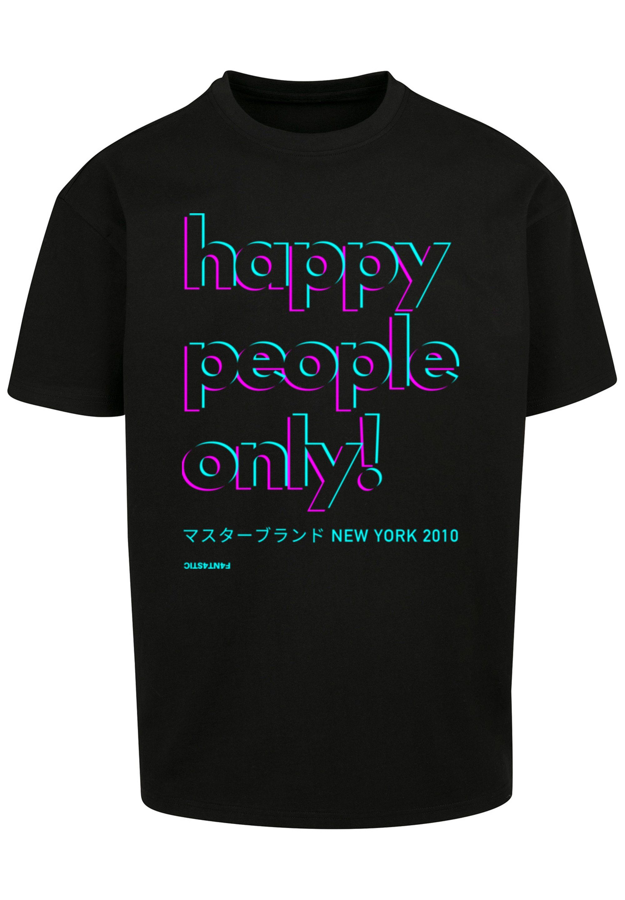 F4NT4STIC T-Shirt people only schwarz York Print Happy New