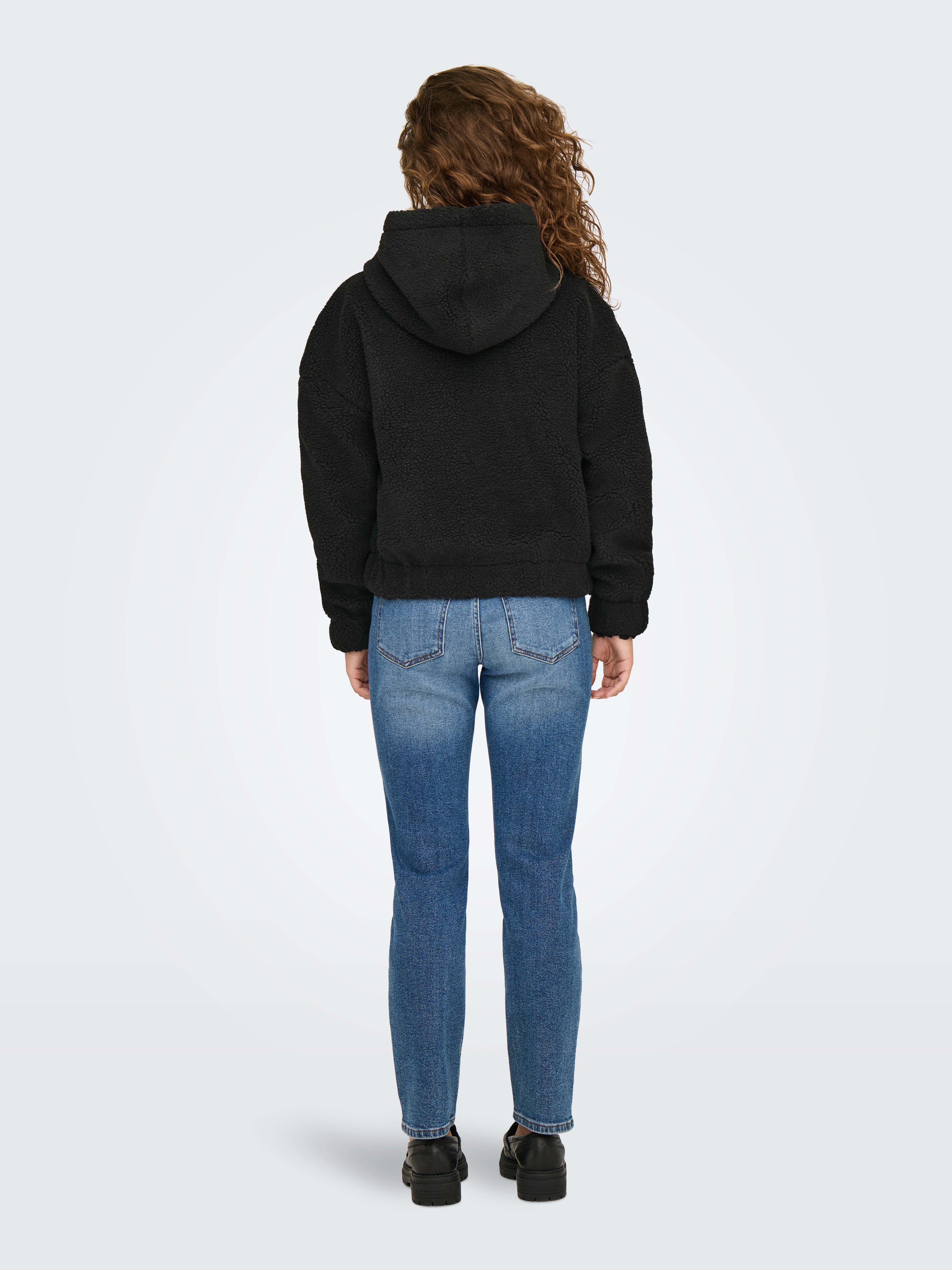 ONLY Kapuzenplüschjacke ONLTANJA TEDDY HOOD JACKET OTW NOOS Kunstfaser