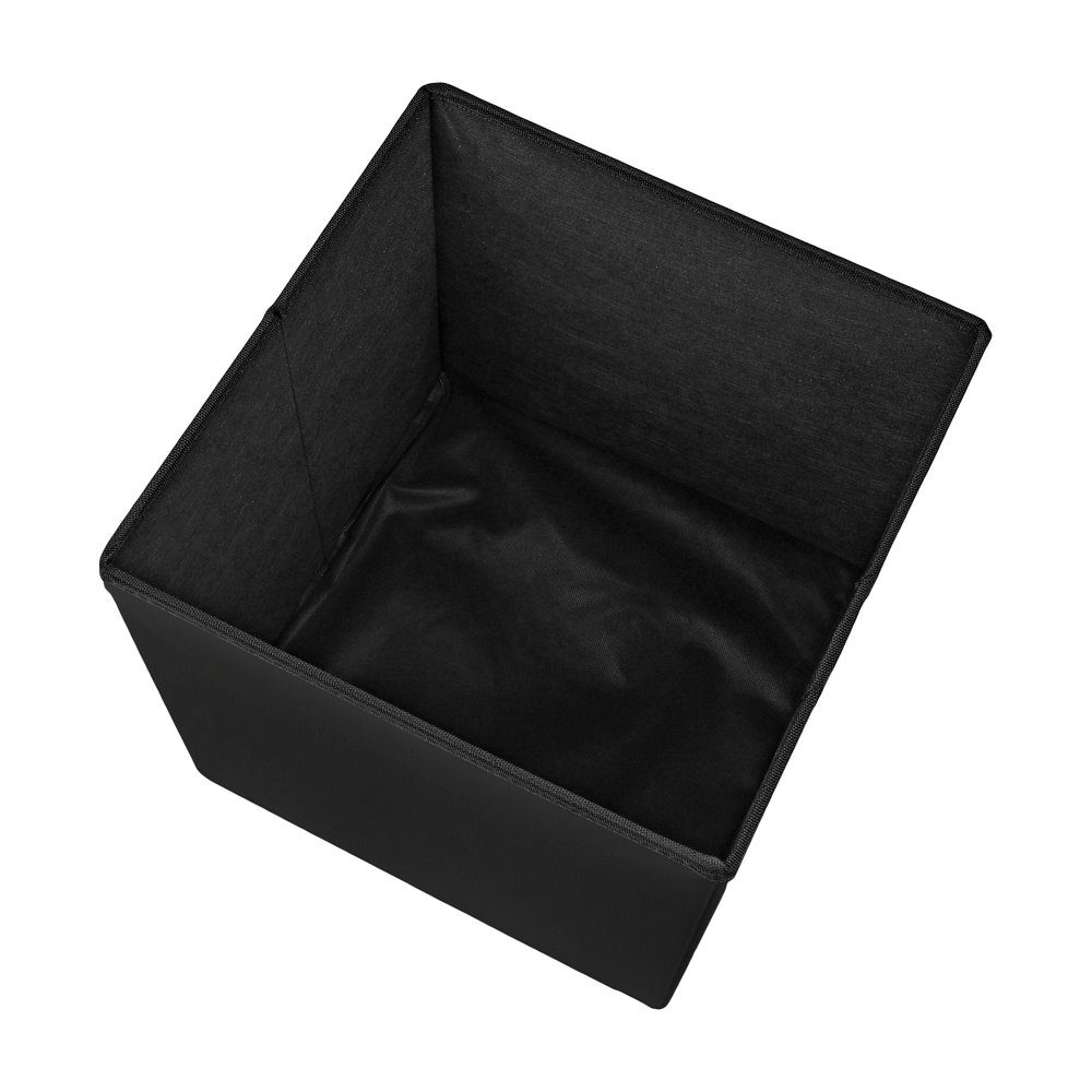 Premium-Sitzhocker), St., faltbar Mucola Schwarz Polster Aufbewahrungsbox Stauraum Faltbare (3 Sitzhocker Truhe Kunstleder Sitzhocker