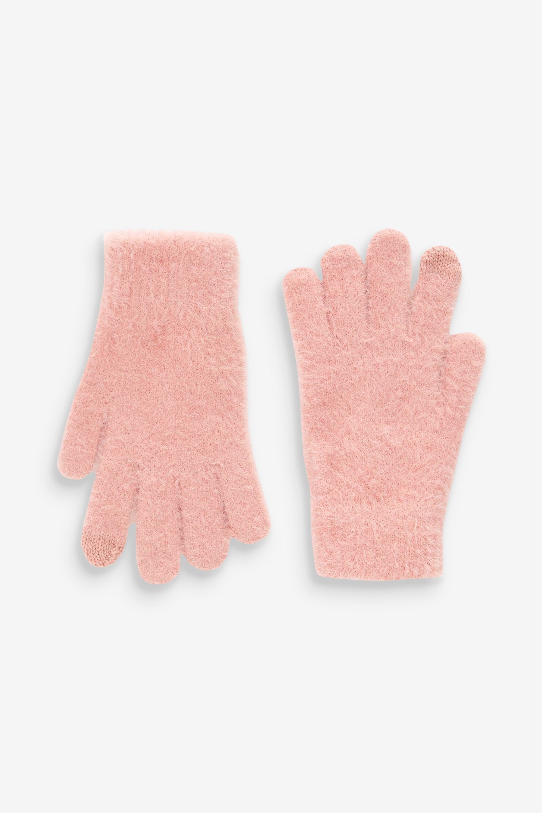 Pink Flauschige Handschuhe Next Strickhandschuhe