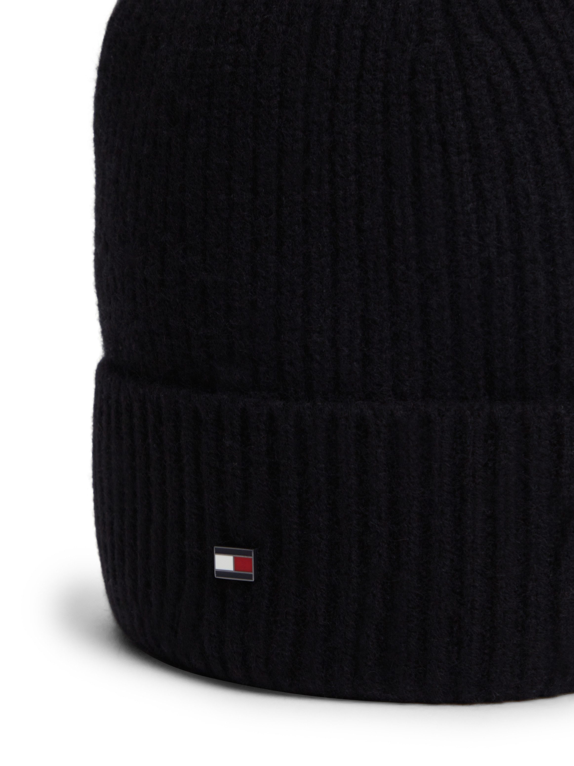 Tommy Hilfiger Strickmütze FLAG CASHMERE BEANIE One size mit Markenlogo – Bild 4 von 4