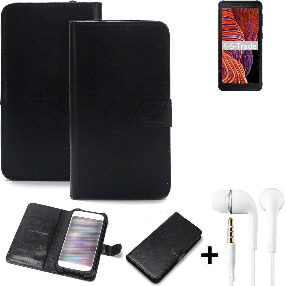 K-S-Trade Handyhülle für Samsung Galaxy XCover 5, Wallet Case Handyhülle Schutzhülle Flip cover Flipstyle Tasche