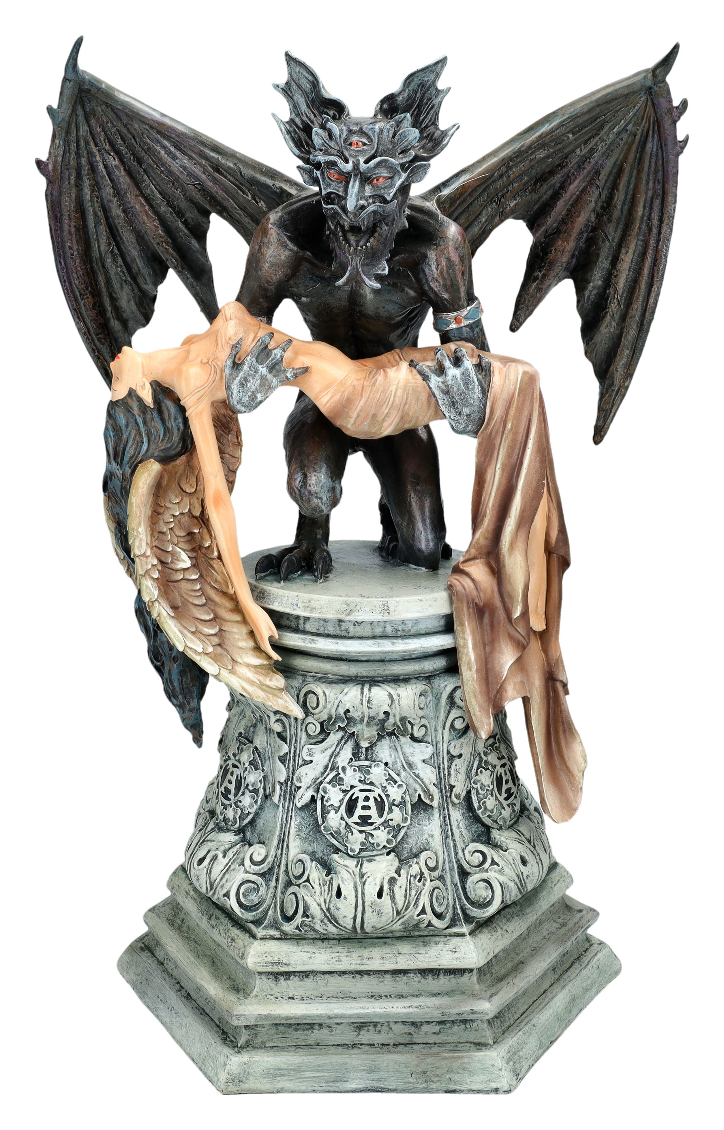 Figuren Shop GmbH Dekofigur Dämonen Statue – Saturns Reprieve Gargoyle Figur Gothic Deko 38 cm