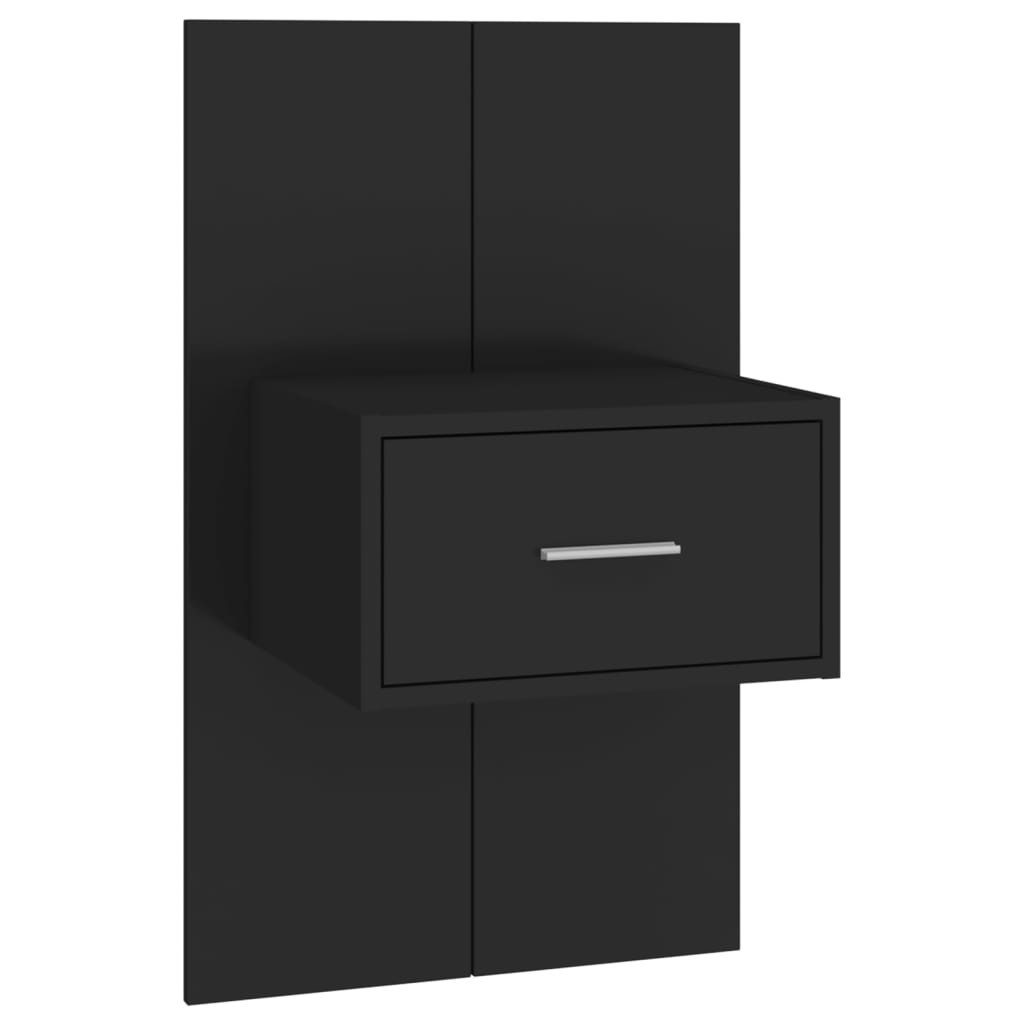 vidaXL Nachttisch Wand-Nachttisch Schwarz (1-St) günstig online kaufen