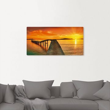Artland Wandbild Sonnenaufgang über dem Meer, Gewässer (1 St), als Alubild, Outdoorbild, Leinwandbild in verschied. Größen