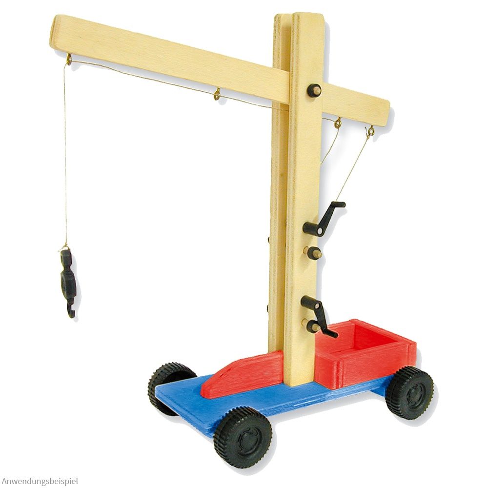 matches21 HOME & HOBBY Kran Holz Bausatz Kinder ab 10 Jahren Holzbaukasten