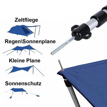 AKKEE Zeltstange Teleskop Sonnensegel Stange Alu Aufstellstangen 2er Set, (Teleskopstangen Zeltstangen Set, 2-St., für Sonnensegel, Tarp & Zelt), Teleskop : 90cm-230cm