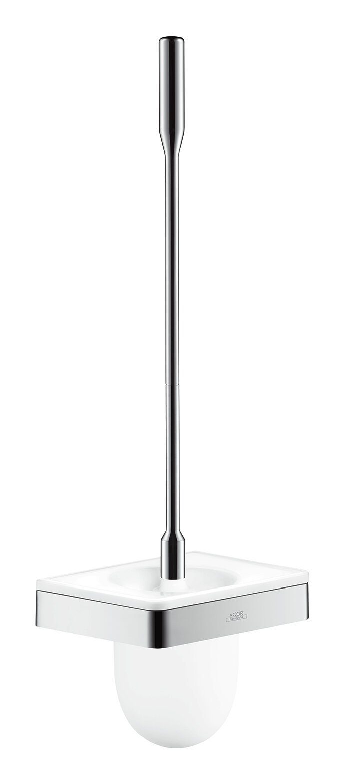 hansgrohe WC-Garnitur Axor Universal Softsquare, Universal abgerundet Toilettenbürstengarnitur Wandmontage - Chrom