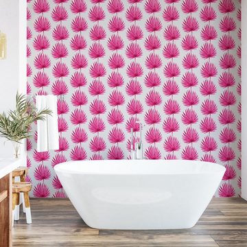 Abakuhaus Vinyltapete selbstklebendes Wohnzimmer Küchenakzent, Blatt Aquarell-Rosa-Blätter