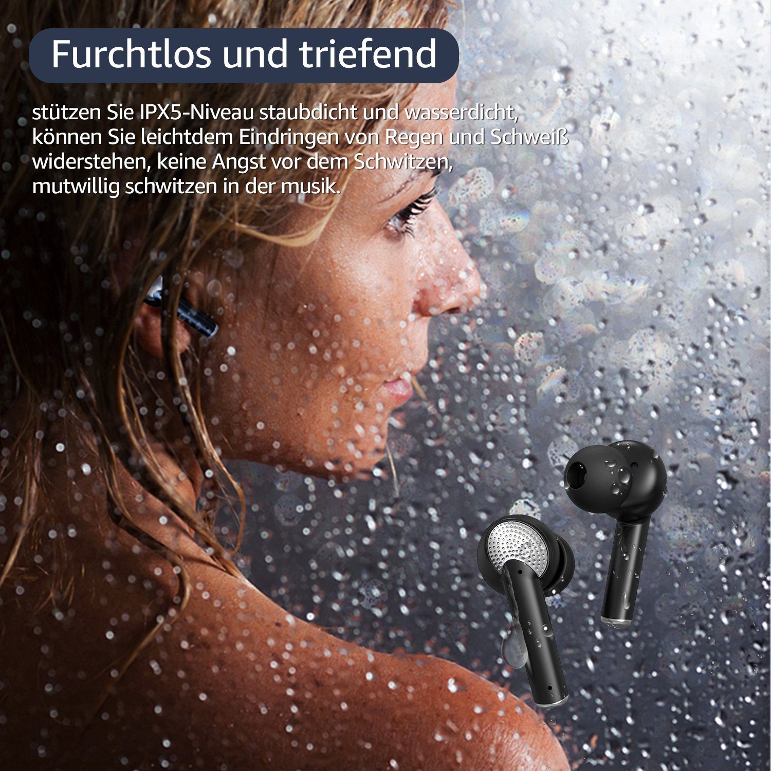 Aktive Google kabellose wireless Ear Wireless, Assistent, Geräuschunterdrückung, TWS 40 (IPX7 Stunden Anzeige Spielzeit) Kopfhörer Kopfhörer Bluetooth Schwarz|ohne Earbuds 7Magic J8, LED In Wasserdicht,Freisprechfunktion, Siri,