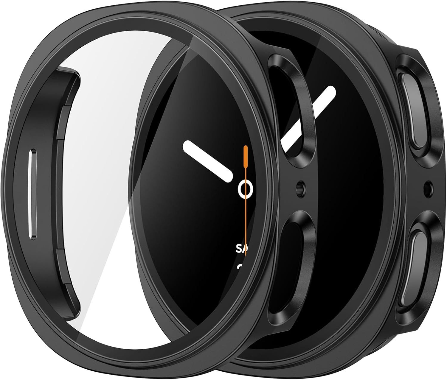 MSM Smartwatch-Hülle Hülle für Samsung Galaxy Watch 8 40mm / 44mm Schutzglas Panzerfolie