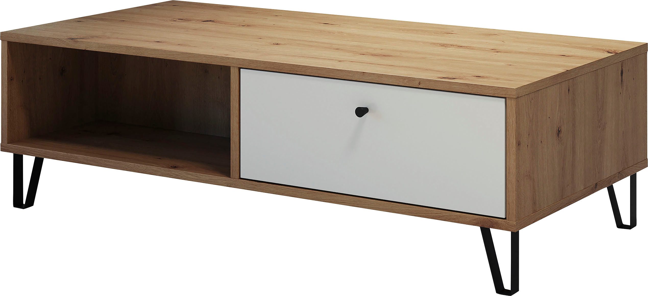 Home affaire Couchtisch Tarragona, Couchtisch m. 2 Schub.K, 2 Fächern & Soft-Close - (B/T/H) 110/60/37 cm