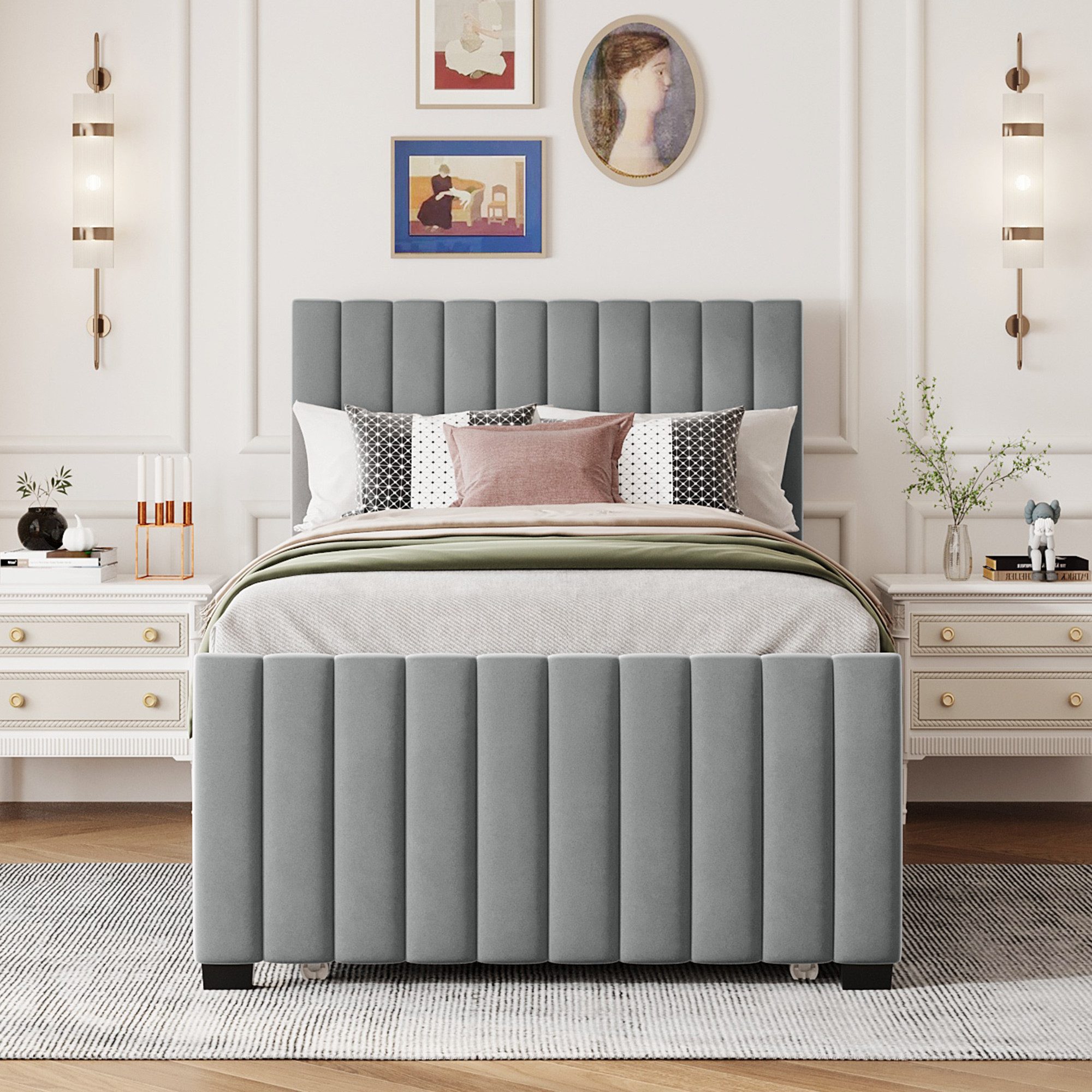 Flieks Polsterbett, Kinderbett Einzelbett 90x190cm mit günstig online kaufen