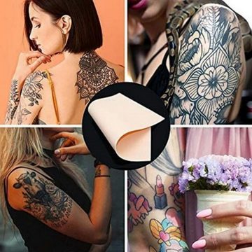 Fivejoy Schmuck-Tattoo Schmuck-Tattoo Tattoo Übungshaut, 10-tlg., 10Stk Tattoo Praxis Haut Doppelseitig Kunsthaut