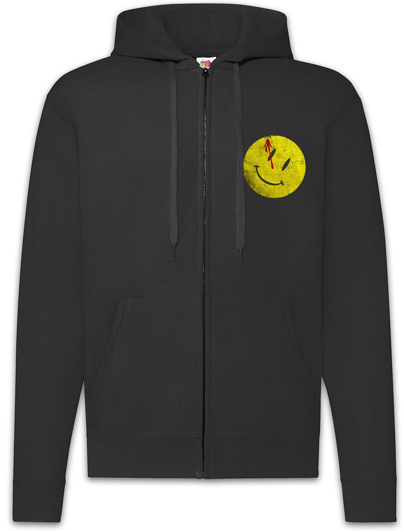 Sweatjacke Bloody Button Zipper Hoodie Watchmen Heroes Comedian Comic Smile Die