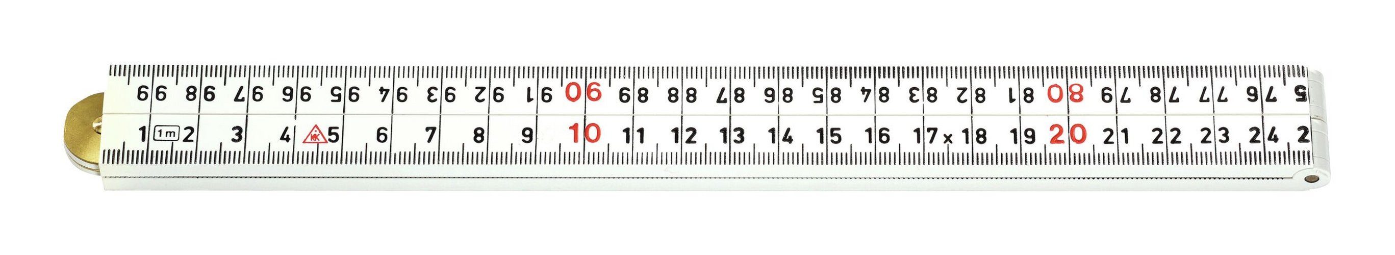 Hultafors Zollstock, Gliedermaßstab Kunststoff 1mx13mm weiß 4 Glieder