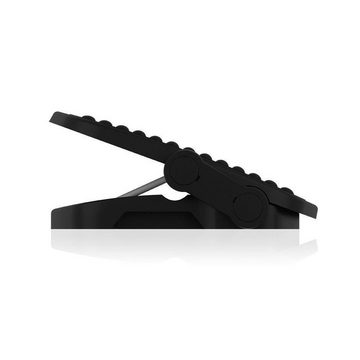 ICY BOX Fußstütze IB-EWA111-FT, ergonomisch, Fußablage, schwarz, rutschfest, Kunststoff, Metall, mit Noppen