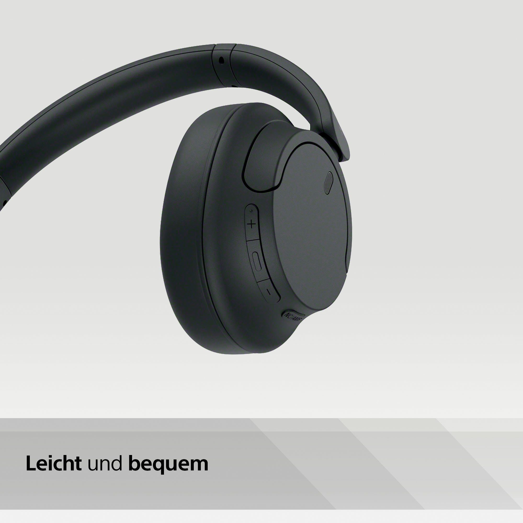 Schwarz Sony WH-CH720N Siri, Musik, Steuerung integrierte Alexa, Over-Ear-Kopfhörer Bluetooth) Multi-Point-Verbindung, Ladestandsanzeige, Google Anrufe (Freisprechfunktion, Noise-Cancelling, Assistant, für und Sprachsteuerung, LED