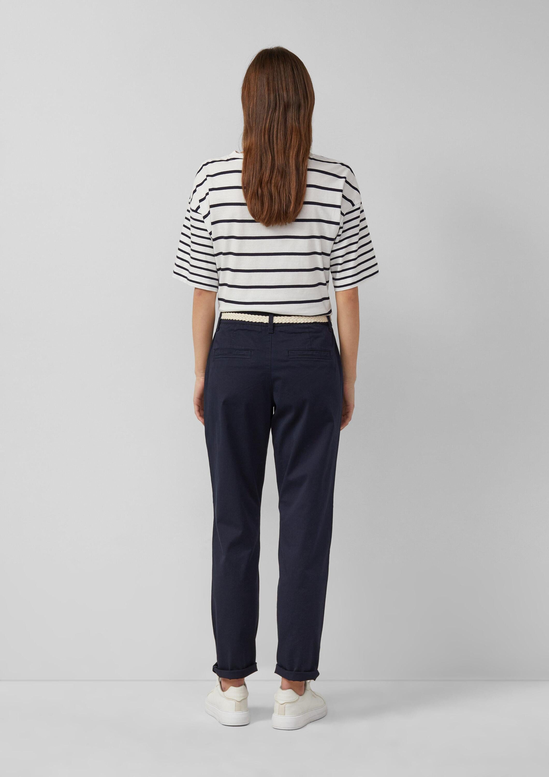 s.Oliver Chinos Hose Gewaschene Chino mit Gürtel