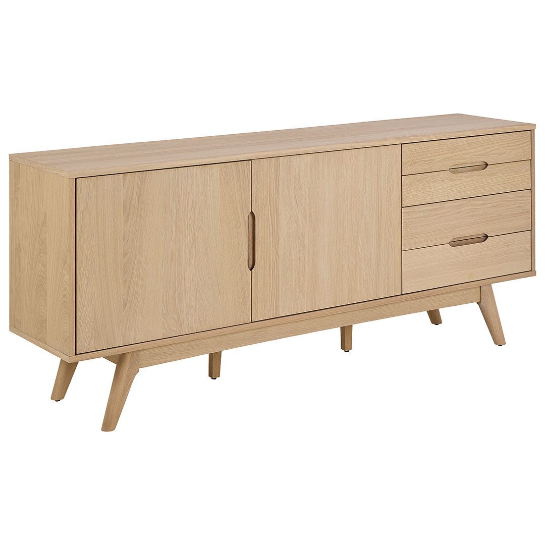 ACTONA GROUP Sideboard Marte Sideboard 2 Türen 4 Schubladen Eichenfurnier