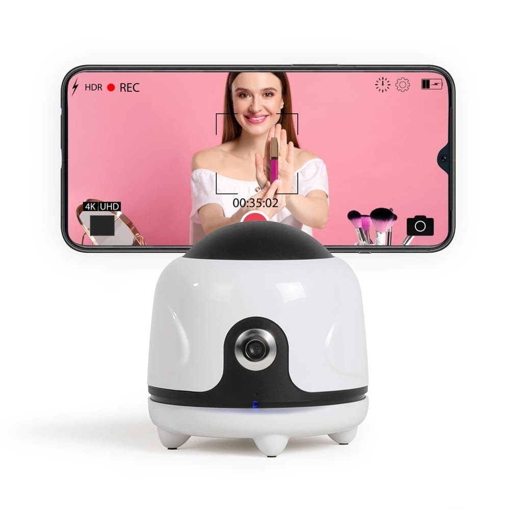 LIVOO Automatischer Webcam 360° Smart Tracker Weiß
