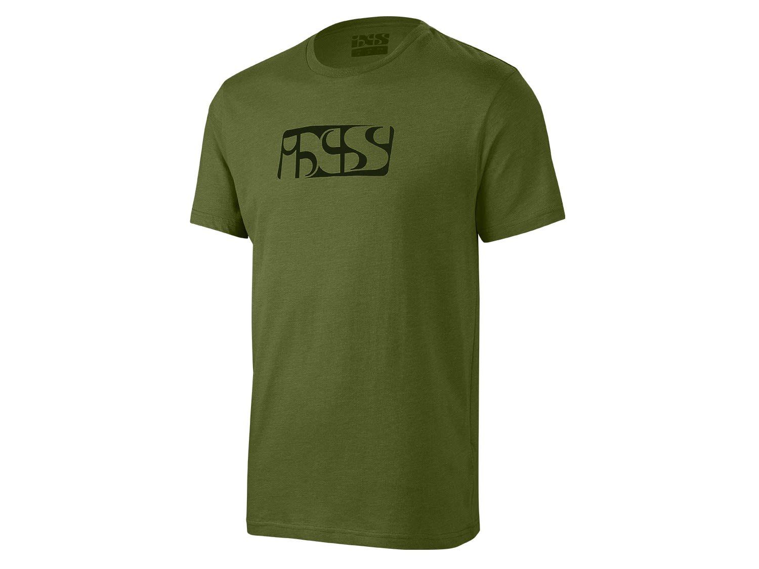 IXS T-Shirt Ixs M Brand Tee Herren Kurzarm-Shirt Green | T-Shirts