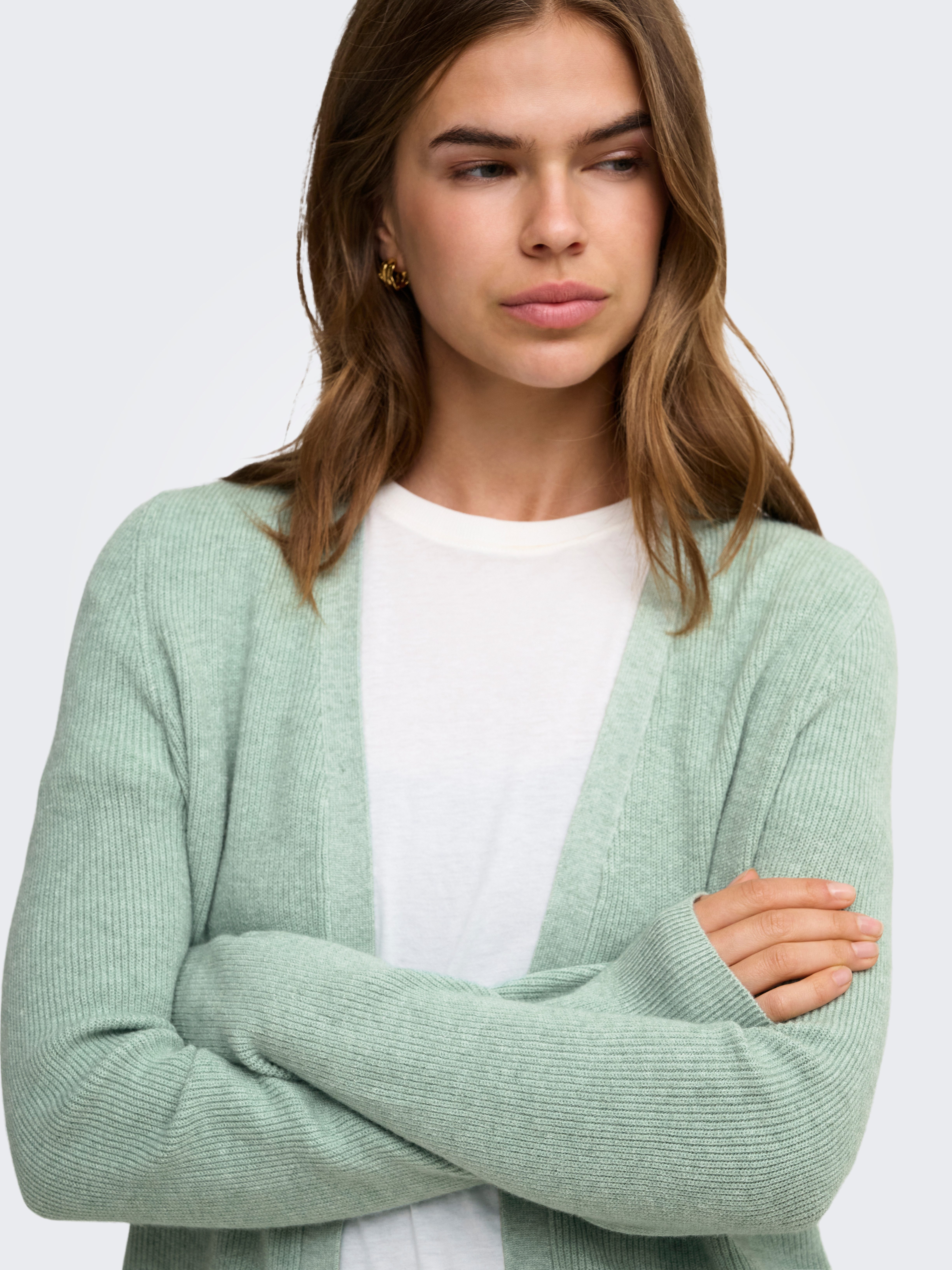 ONLY Strickjacke ONLMARY LS OPEN RIB CARDI KNT Viskosemischung, regular fit – Bild 4 von 5