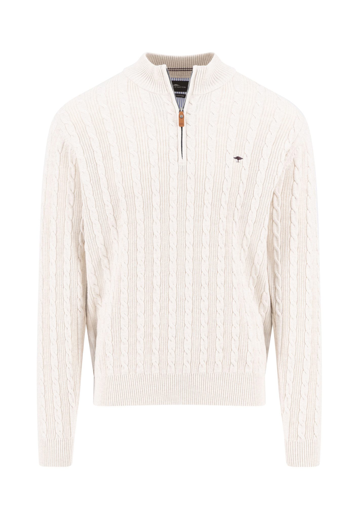 FYNCH-HATTON Strickpullover Zip Troyer, Cable günstig online kaufen