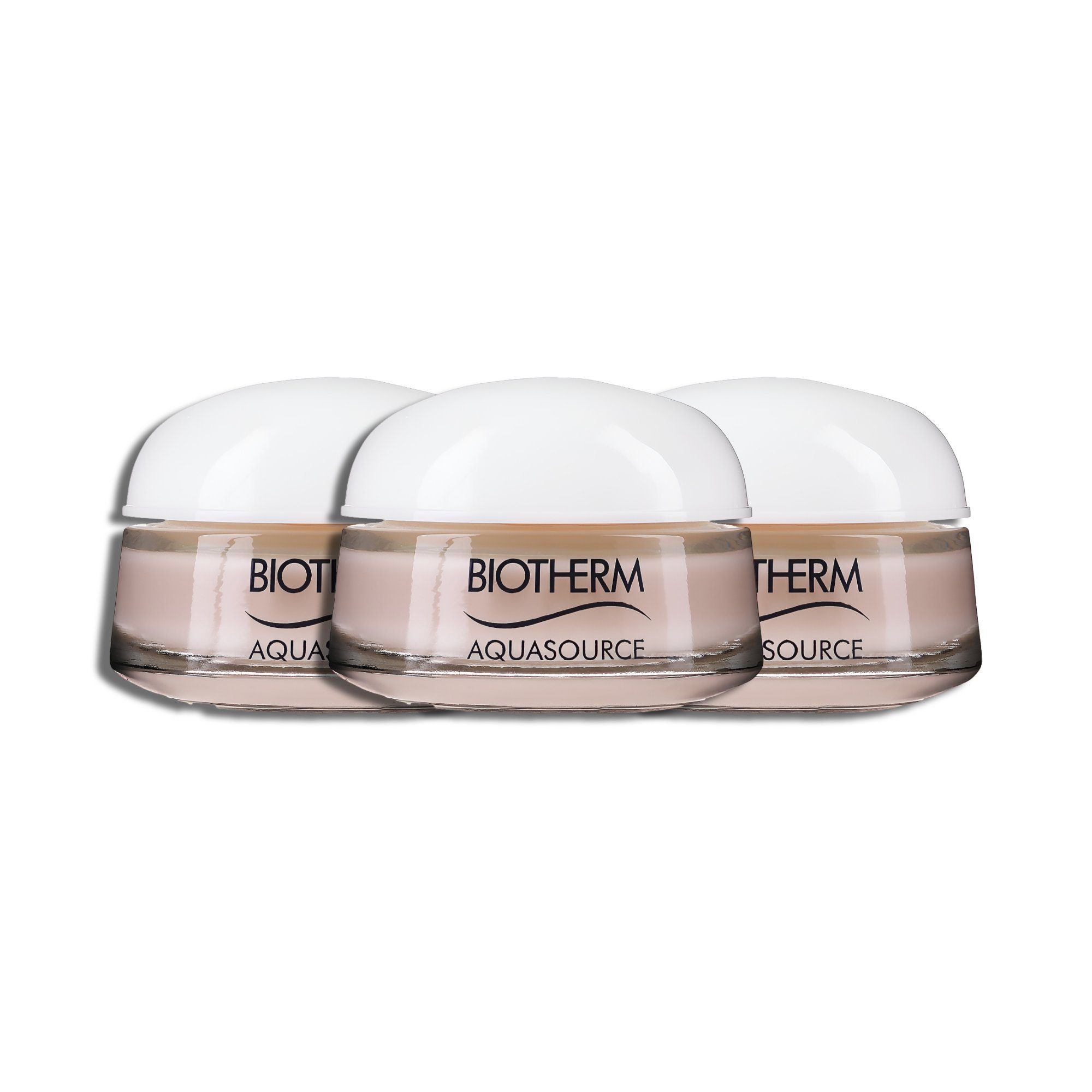 BIOTHERM Gesichtspflege Aquasource Rich Tages Creme Feuchtigkeitscreme 3x15ml, 3-tlg.