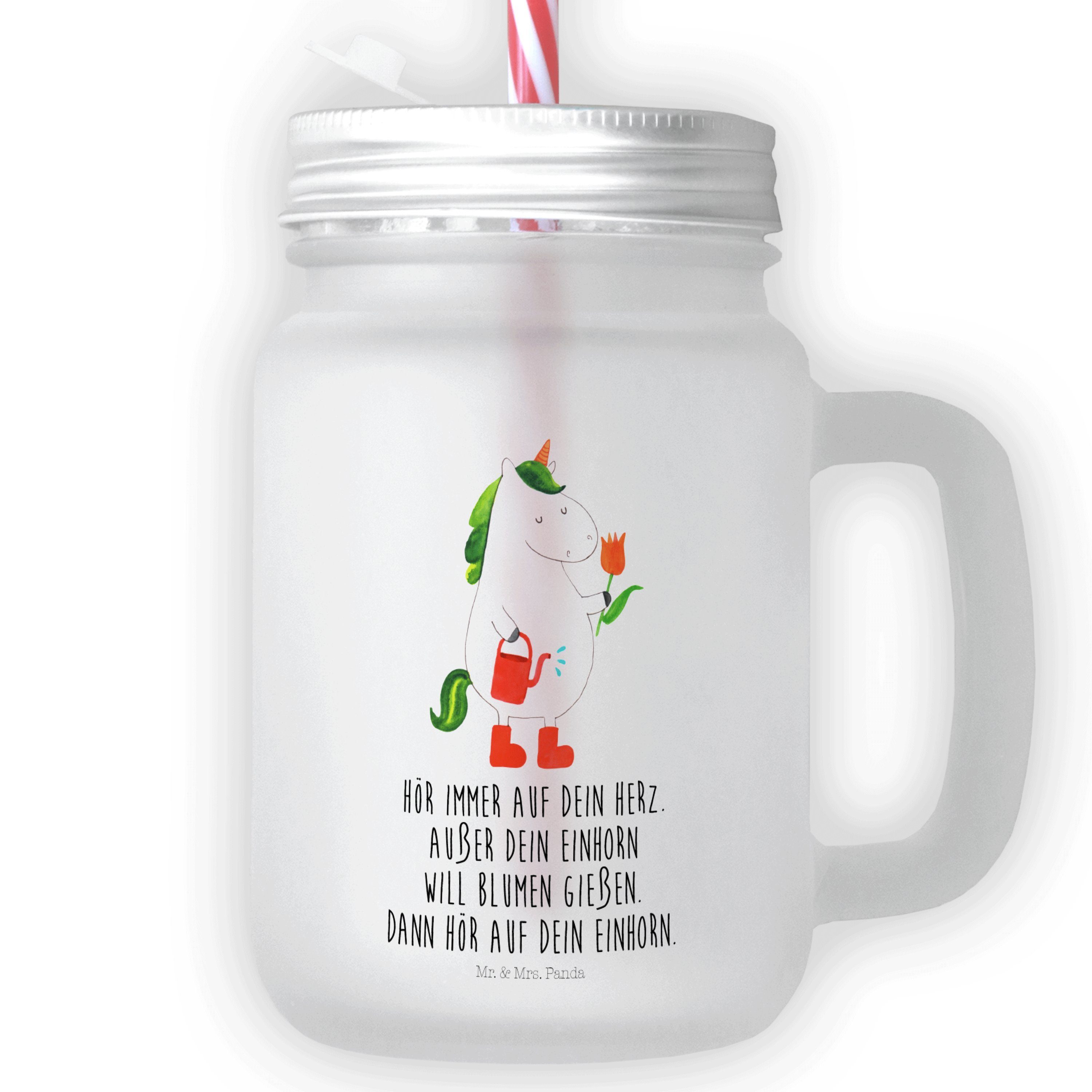 Mr. & Mrs. Panda Longdrinkglas »Einhorn Gärtner Transparent Unicorn
